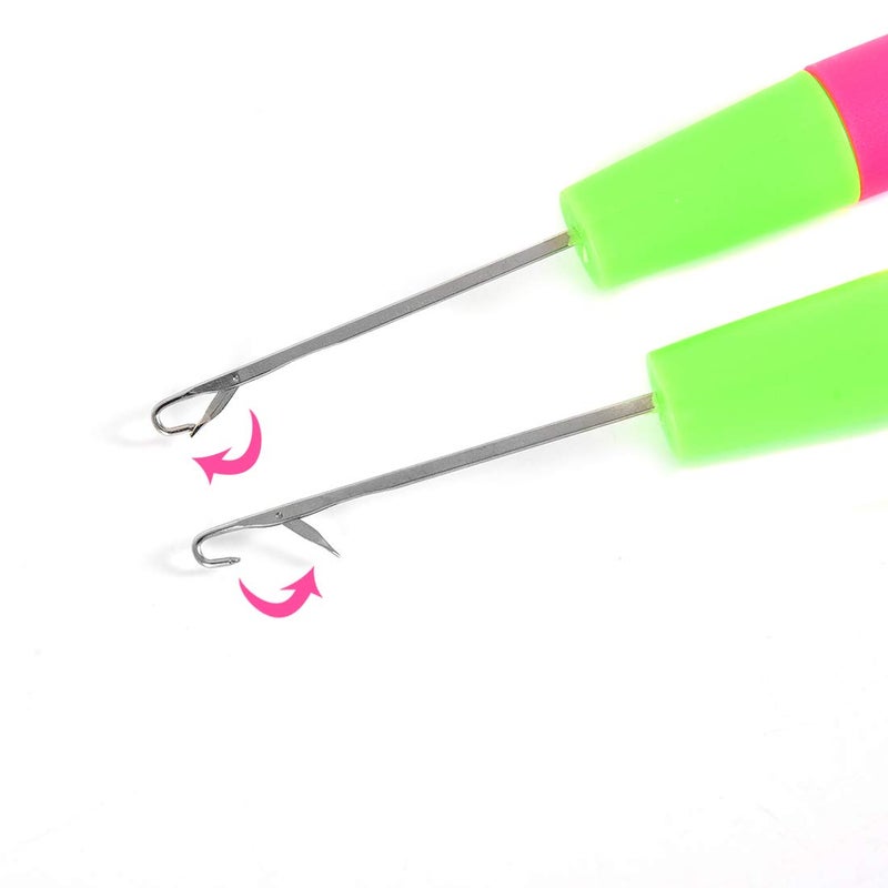 YONGYI Latch Hook Crochet Needle,2Pcs Latch Hook Tool,Big Crochet Needle 5.0mm(0.2inch),Small Crochet Needle3.8 mm(0.15inch) - Image 5